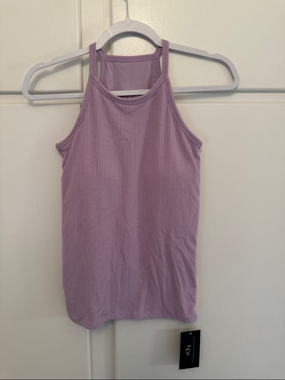 NWT Klassy Network Purple Lilac Ribbed Workout Tank Top